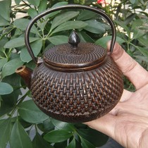 Ancient Play Bronze Ware Collection Antique Brass Zen character Poldot Tiliang teapot Teapot Wine Pot home Tea Trail Handicraft Pendulum