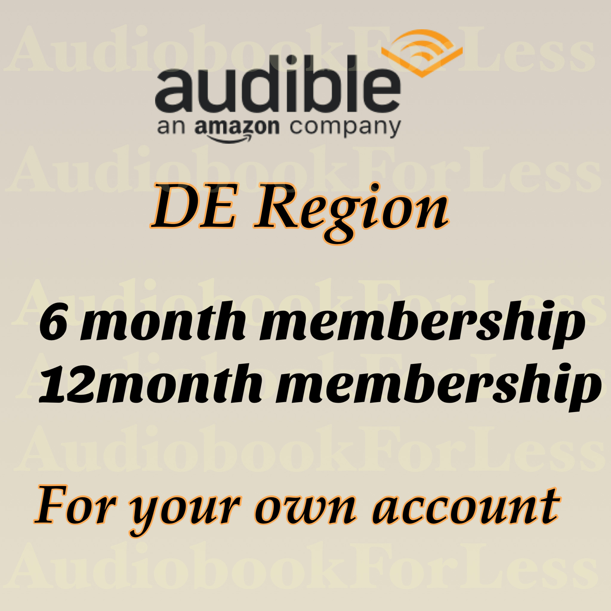Audible credits German DE has a phonesbook membership code-Taobao