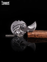 Mini coin knife Round keychain knife Portable folding knife Outdoor portable knife Multi-function self-defense EDC