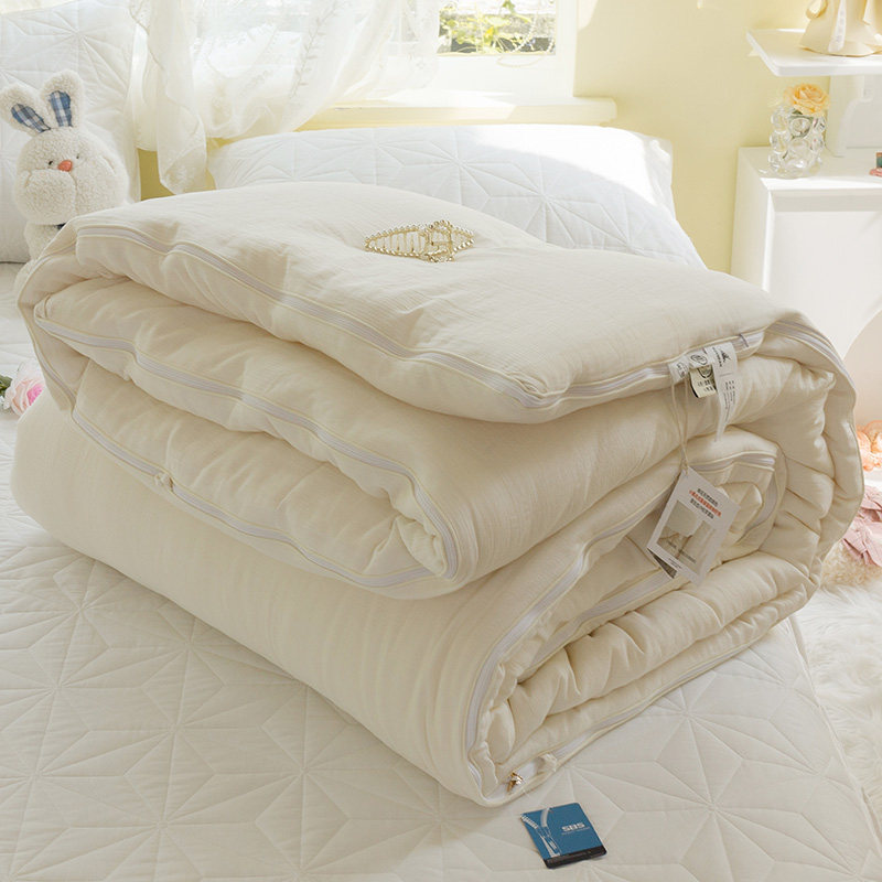 Class A raw cotton soybean cotton quilt two-in-one double quilt spring and autumn thicken and keep warm winter quilt for all seasons