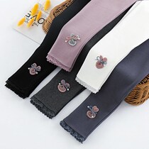 Balabara girl child spring and autumn pure cotton beat bottom pants children baby pants children outside wearing long pants to fix the body