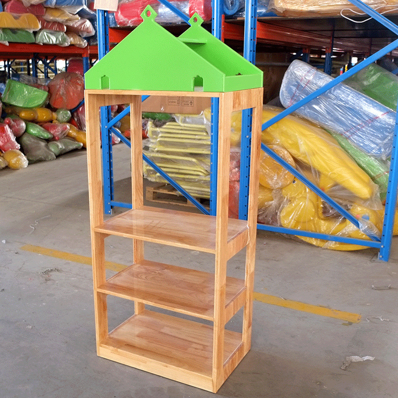 Baiers preschool education hot sale kindergarten solid wood activity area combination cabinet finishing cabinet toy storage cabinet teaching aid cabinet