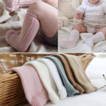 INS Money Spring Autumn Clothing Spanish Wind Baby Mid-Cylinder Socks Female Baby Pure Cotton Socks Newborn Child Boneless Socks
