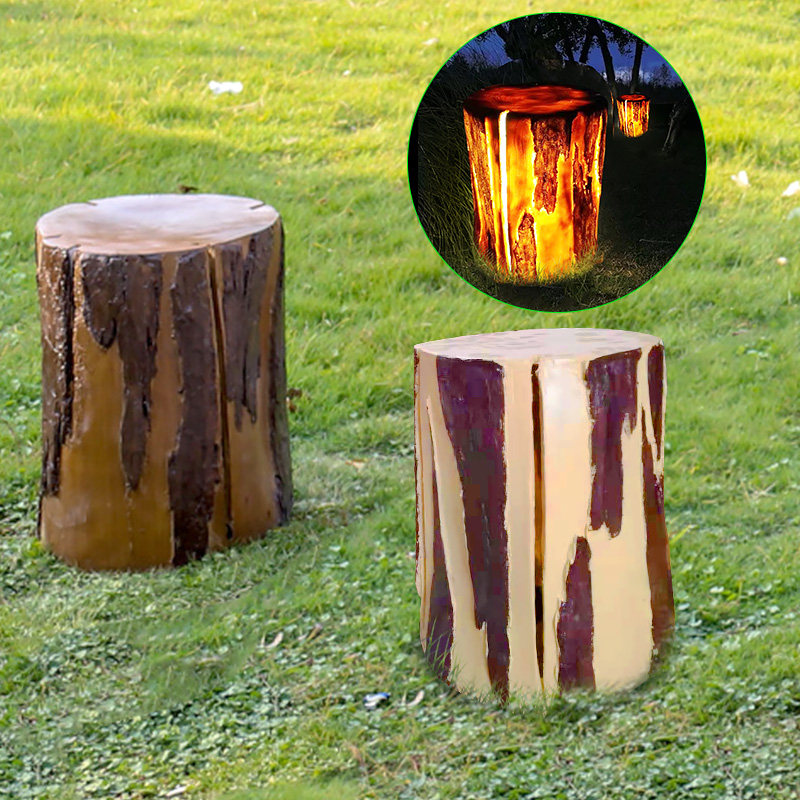 Simulation outdoor lights outdoor lawn audio fake ancient tree stump garden landscape broadcasting waterproof horn project public broadcasting