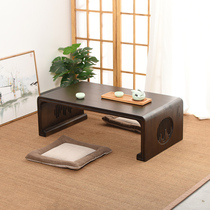 New Chinese style solid wood tatami table floating window small coffee table simple Chinese table Japanese low table ancient style piano table Kang table