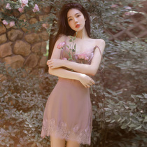 2022 New fire horseradish sleeping dress Womens summer Sexy pyjamas girl small breasts pure desire for senior emotional flirt