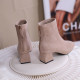 Original medium heel thick heel chic small short boots for women 2022 autumn and winter new style fashion short tube versatile British Martin boots