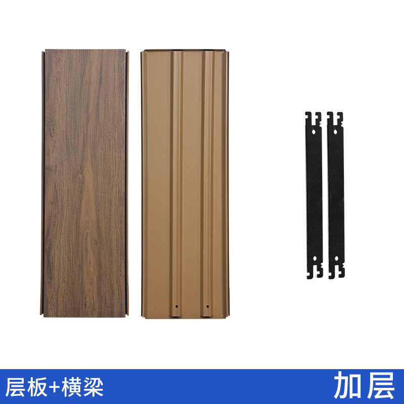 Supermarket shelves four column wood grain convenience store shelves for supermarket shelves single double-sided plus beam-hooked iron frame