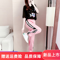 2022 Summer Short Sleeve Suit Womens New Internet Red Tides Red Tides Fashion Foreign Air Leisure Sports Two Sets