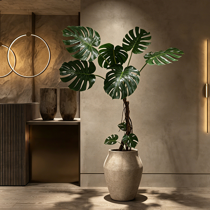 Simulated Green Plants, Indoor Large Monstera Fake Trees, High-End Light Luxury Office Clothing Fake Plants, Floor-Standing Potted Plant Decorations Simulated Green Plants, Indoor Large Monstera Fake Trees, High-End Light Luxury Office Clothing Fake Plants, Floor-Standing Potted Plant Decorations