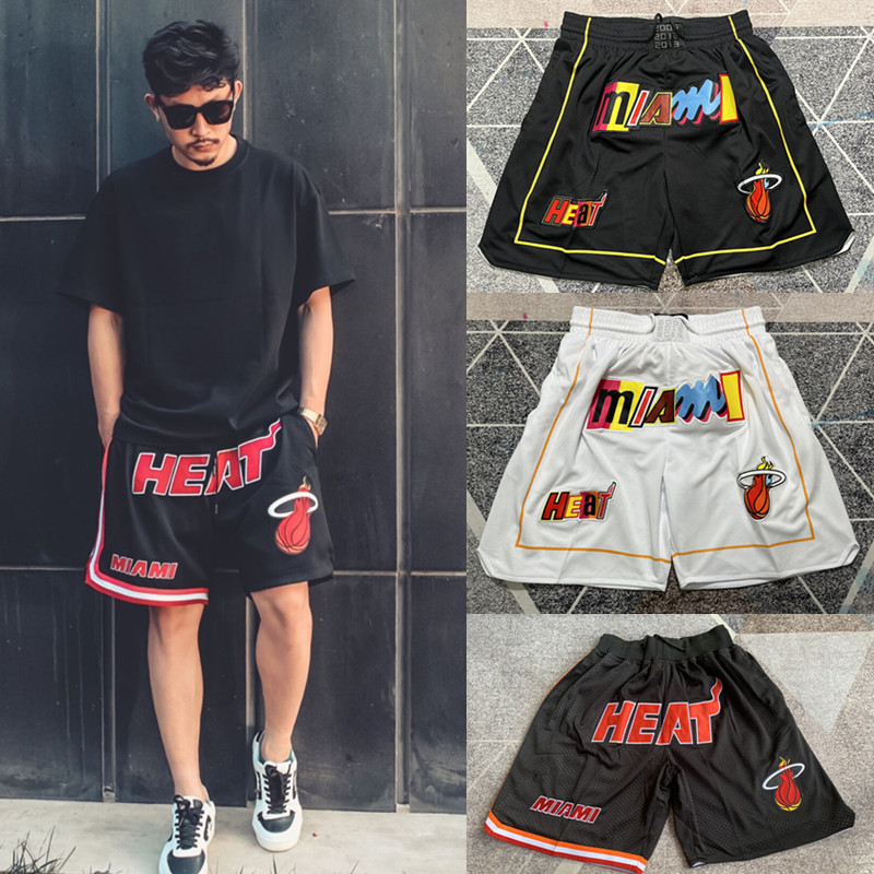 Just Don American High Street Retro Basketball Shorts Casual Year of the Tiger Heat Team Shorts Summer Loose Five-Point Shorts Plus Size