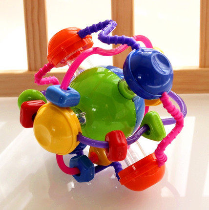 Large High Quality Export Original Single Baby Puzzle Toy Ball Hand Grab Ball Rattle Gear Fixer Beaded Beads
