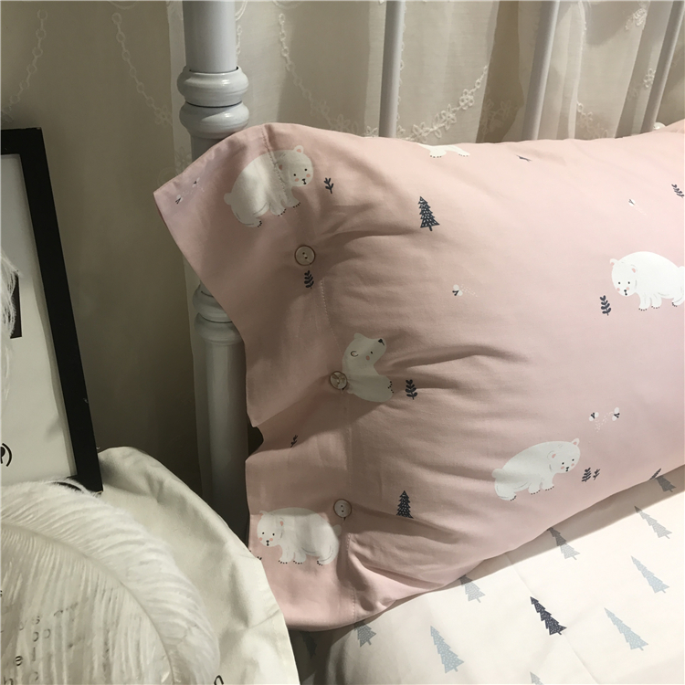 Bông bốn mảnh in đơn giản bông nhỏ chăn tươi tấm trải giường 1,5 m 1,8m Bộ đồ giường ba mảnh - Bộ đồ giường bốn mảnh chăn ga gối forever