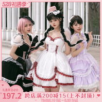 (landing op) withpuji original design three-color elegant lolita skirt hem pumping rope with chest cushion summer dress