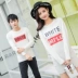 Cặp đôi Váy kiểu Pháp Fried Street Sweater Harajuku Style All-match Hot Girl Top Cặp đôi Lười biếng Phong cách Harbour Style Fried Street Suit - Áo len thể thao / dòng may