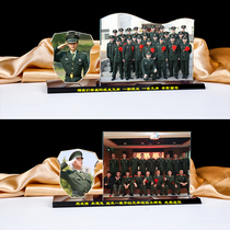 Military Veterans Souvenirs Custom Crystal Photos Comrades of the Comrades Gather for the Souvenir Gifts to Veterans Retired Military Gifts