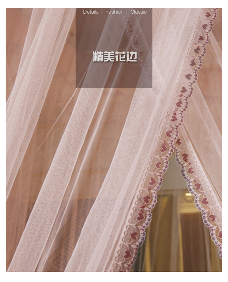 giường công chúa lưới vòm trần gió cánh cửa duy nhất 1,5m 1,2m 2m sàn 1.8m giường đôi nhà được mã hóa - Lưới chống muỗi màn treo giường ngủ