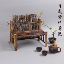 Bamboo products Bamboo fence screen fence Small fence Zizhu screen frame Japanese tea table Gardening creative decorative ornaments