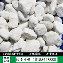 Hangzhou origin direct sales garden landscape stone Natural pebbles 0 3-0 5cm mechanism Snow White paving stone