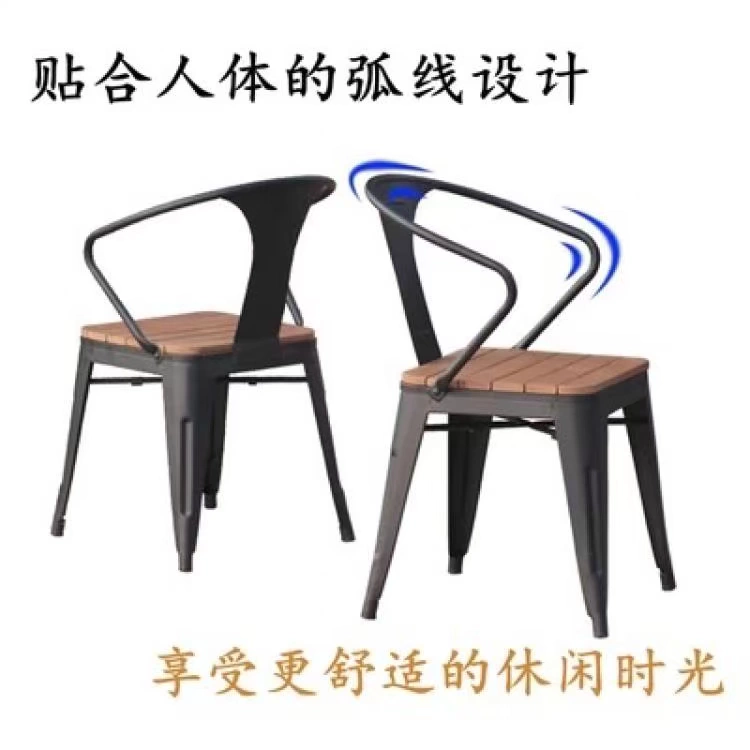 Starbucks cà phê kết hợp bộ bàn ghế ngoài trời bộ 5 sân gỗ ban công đồ nội thất sân thượng ngày bàn ghế ngoài trời ghế cafe ngoài trời