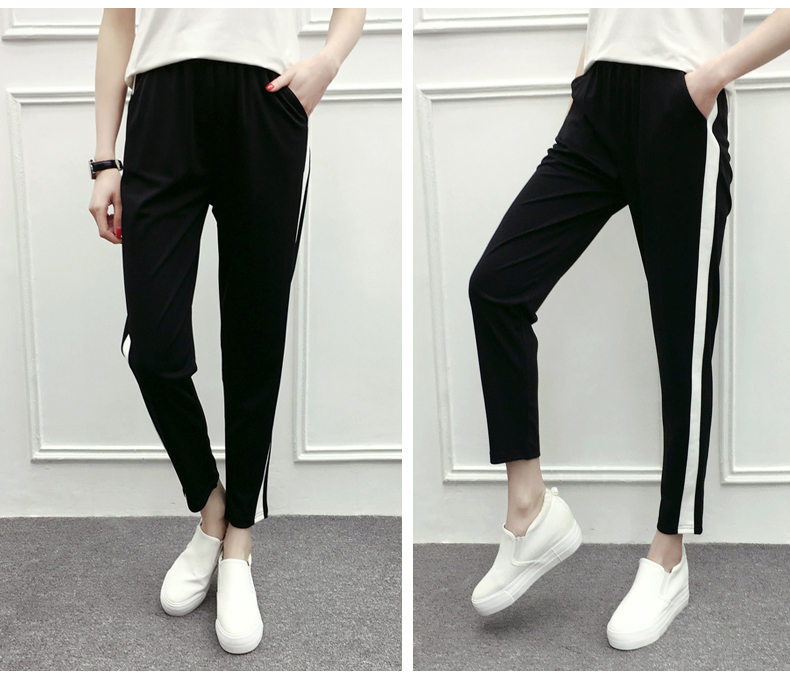 Mùa thu đông mới mặc quần lọt khe mỏng chân quần nữ thể thao Slim 2 hai quần thanh và quần nhung ấm quần lót lông nữ trung niên