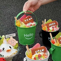 Dessert bowl ice bucket taro puree ice shaved ice bowl bar tableware portable ice cream smoothie bucket snowflake ice bucket