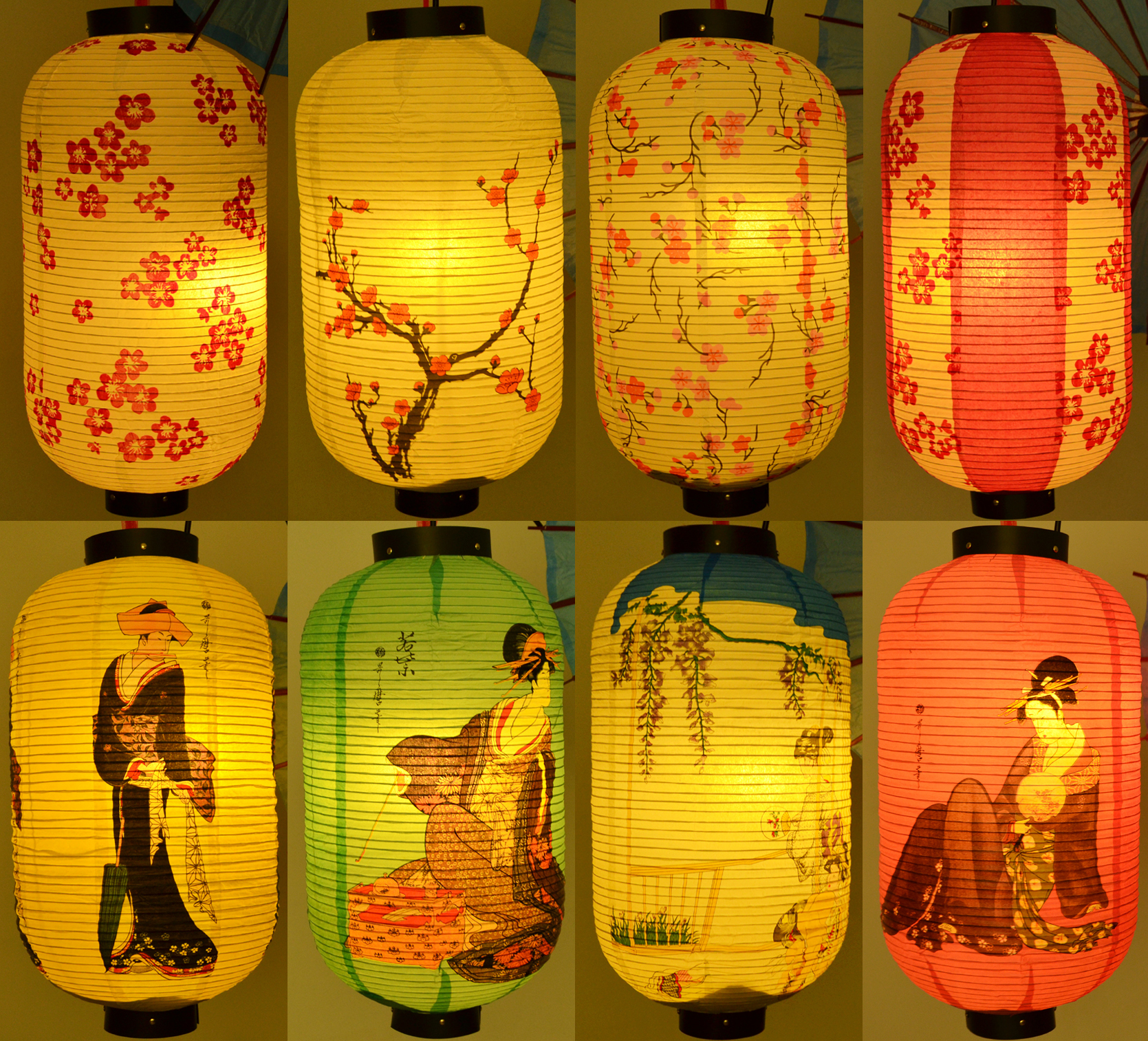 Japanese dining room cuisine Hotel decoration Paper lantern Japanese Ukiyo-e beauty drawing lamp Fashion Mid-Autumn Lantern