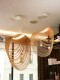 Italian Luceplan Vintage Living Room and Dining Room Wooden Art Personality Pendant Light Designer Bedroom Art Tea Room Lamp