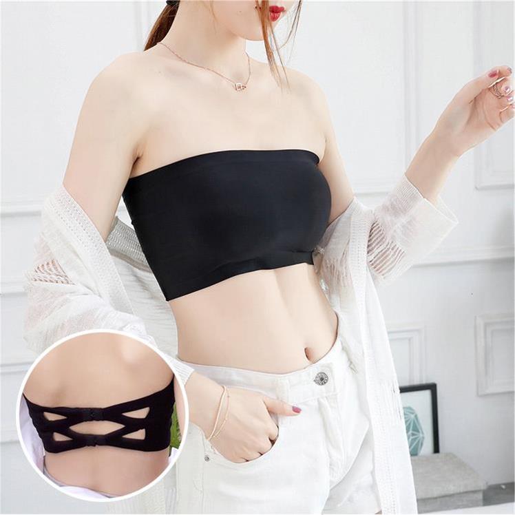 Đồ lót womens đánh dấu dây đai thép-free sexy backbra băng mỏng lụa phi trượt bộ sưu tập vô cơ áo ngực.