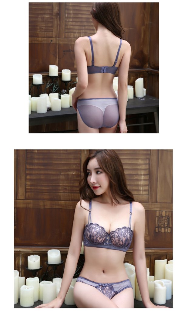 Đầm ren nửa ly đô thị lady lady đồ lót đặt ngực nhỏ gợi cảm tụ tập có hoặc không có vành áo ngực quần lót nữ cao cấp