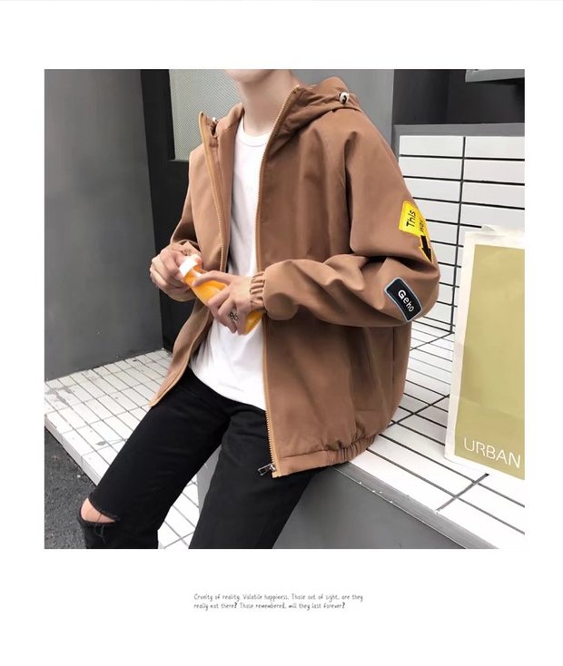 Áo khoác nam mùa xuân và mùa thu bf gió áo khoác trùm đầu Phiên bản Hàn Quốc của xu hướng học sinh đẹp trai đồng phục bóng chày hoang dã kín miệng thủy triều áo khoác bóng chày unisex