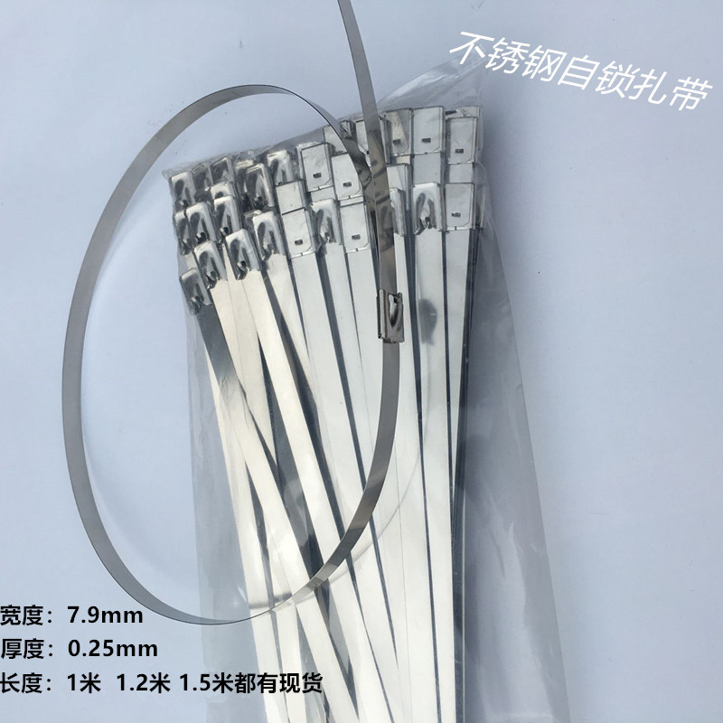 Pole Number Plate Tie, Power Pole Stainless Steel Strap, 1.12m 1.5m Traffic Sign Self-Locking Tie Seal