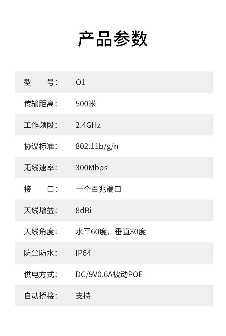 Сетевой мост 腾达o1 d3无线桥接器套装监控专用无线ap室外点对点cpe
