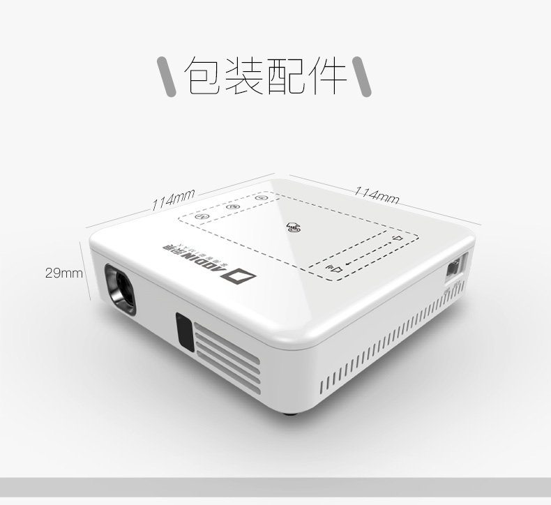 Mã Úc máy chiếu T13 mini cầm tay máy chiếu nhỏ wifi không dây rạp hát tại nhà điện thoại di động chiếu - Máy chiếu