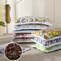 Whole cotton old coarse cloth full buckwheat shell pillow protection cervical pillow pillowcase buckwheat leather adult student pillow CUHK
