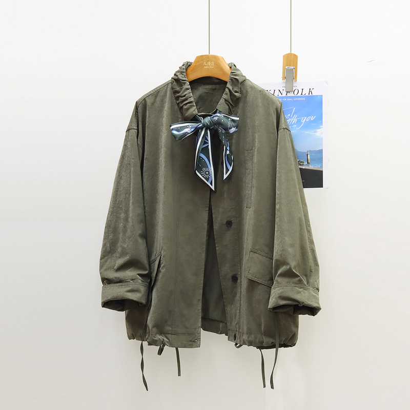 Xin Zhilei's Same Style Jacket for Women, Autumn 2026 New Model, High-End, Loose, Casual, Petite, Vintage Workwear Jacket
