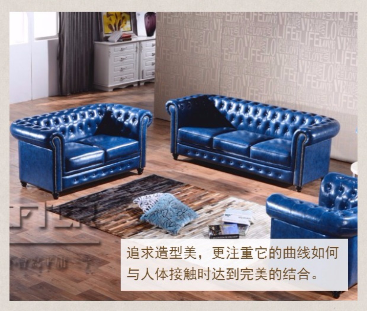 Nước Mỹ da căn hộ nhỏ sofa KTV cafe bar retro da nghệ thuật khóa sofa phòng khách kết hợp - Ghế sô pha đi văng