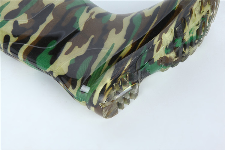 Mùa đông ấm mưa đi mưa ba ủng mưa ống cao cộng với giày cashmere chống trượt cotton cộng với giày bông nước Giày cao su ngụy trang ủng lao động