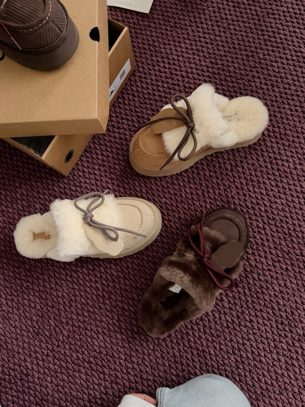 Sangpo 2026 Winter Song Yuqi Style Furry Slippers for Women, Corduroy Bow Thick-Soled Closed-Toe Slippers for Outdoor Wear Sangpo 2026 Winter Song Yuqi Style Furry Slippers for Women, Corduroy Bow Thick-Soled Closed-Toe Slippers for Outdoor Wear