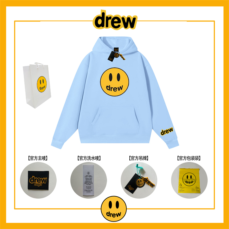 Drew Sweatshirt with Hood and Fleece, Justin Bieber Trendy Brand Hoodie, Unisex Couple Pullover Jacket, Student Top Drew Sweatshirt with Hood and Fleece, Justin Bieber Trendy Brand Hoodie, Unisex Couple Pullover Jacket, Student Top