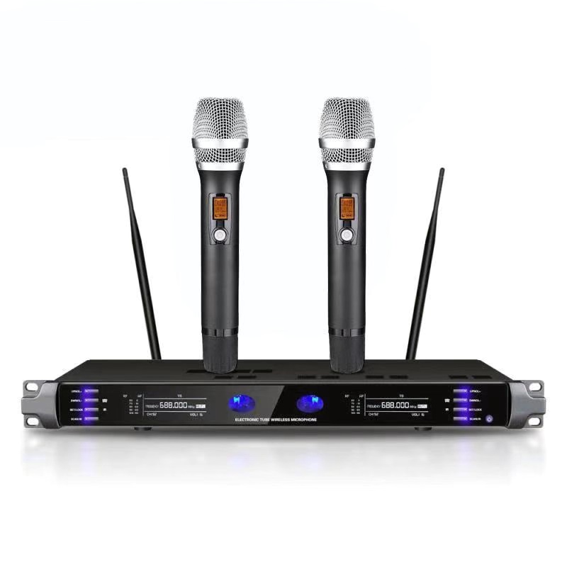 Good singing, singing and beautiful sound, king vacuum tube fever-grade professional one-to-two wireless microphone
