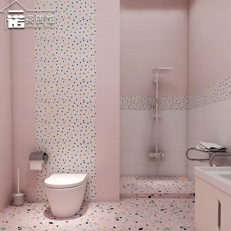 Netred Makaron wall tile pink Morandi Bathroom tile tile toilet Background wall Background wall