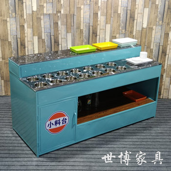 Hot Pot Restaurant Seasoning Station, Marble Dipping Sauce Station, Commercial Spicy Hot Pot Seasoning Station, Sauce Station, Seasoning Cabinet, Fruit Station