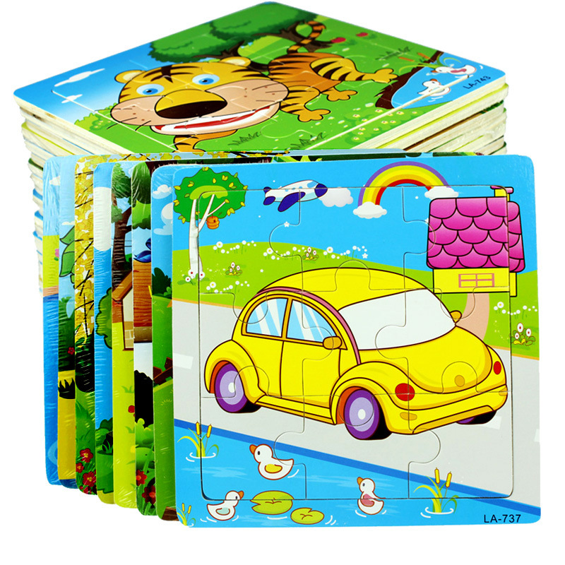 Wooden puzzle 9 16 16 20 pieces of children parquet toys male and female babies Puzzle Early Education 2-3-4-5-6