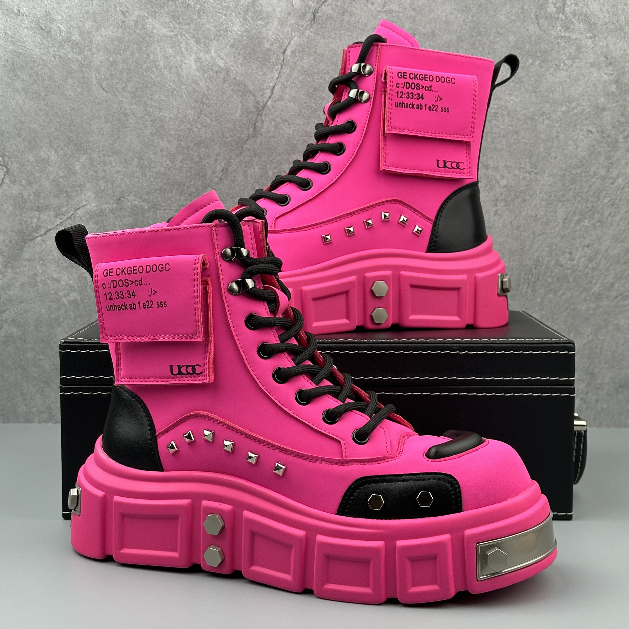 2025 Men's Platform Motorcycle Boots Rugged High-Top - Product image 6