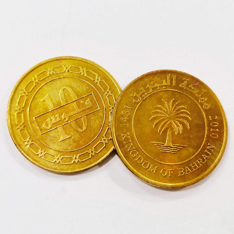 Foreign coin Bahrain coin 10 Fall single coin coin coin coin coin of Asia true foreign currency collection