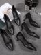 Flight Attendant Etiquette, High-Heeled Shoes That Are Comfortable, Elegant, Professional Work Shoes, Black Work Attire, Pointed-Toe Single Shoes for Women