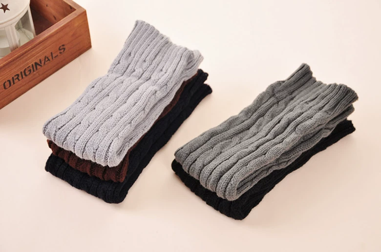 Phiên bản Hàn Quốc của sock nữ mùa đông mới tất cả tám kim phẳng vớ len xoắn chân ấm áp xà cạp giày cao gót đặt chân