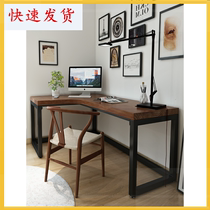 ins Nordic solid wood corner desk Home L type bedroom computer desk minimalist bedroom wall corner table desk