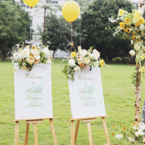 Greeting Card Poster Exhibition Show Engagement Birthday Arrangements Baby Banquet Kt Board Wedding Painting Shelf Wood Shelf Waterboard